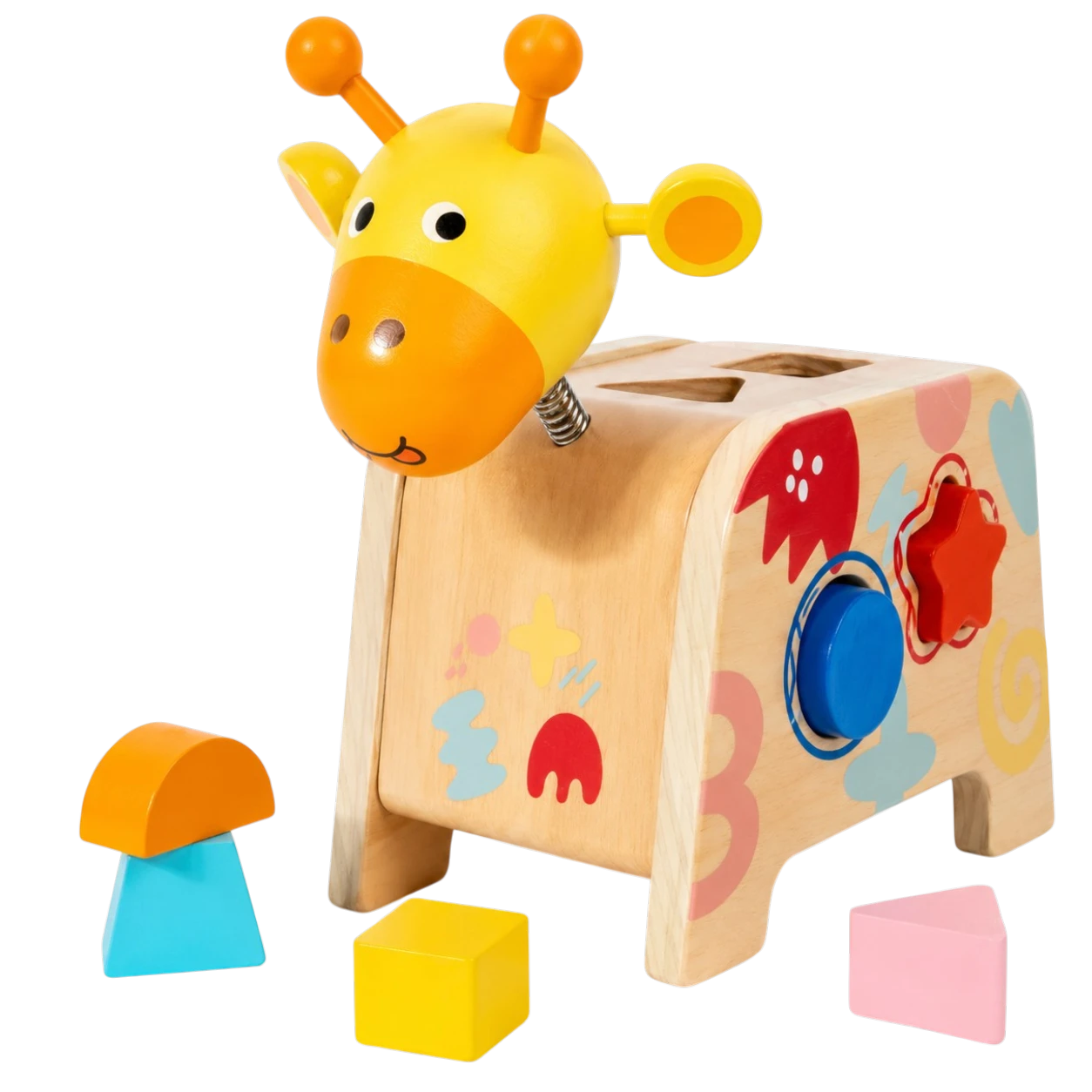Montessori Wooden Giraffe Shaped Intelligence Box