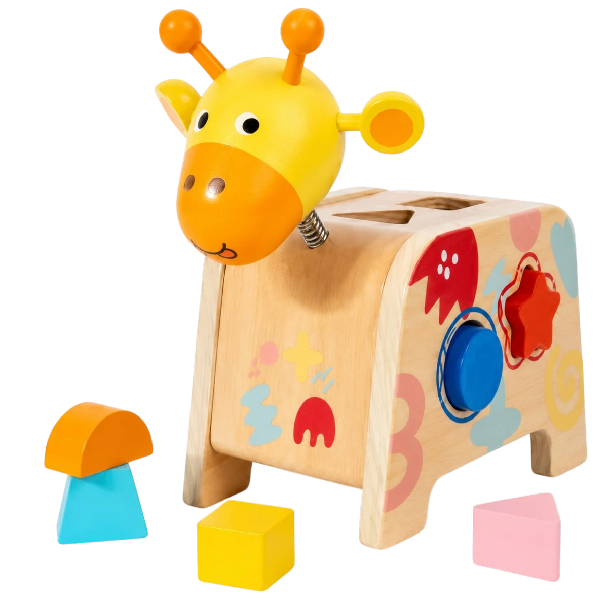 Montessori Wooden Giraffe Shaped Intelligence Box