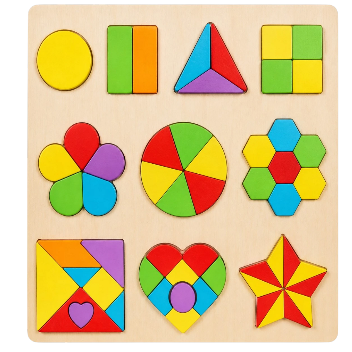 Montessori Wooden Pattern Puzzle Board
