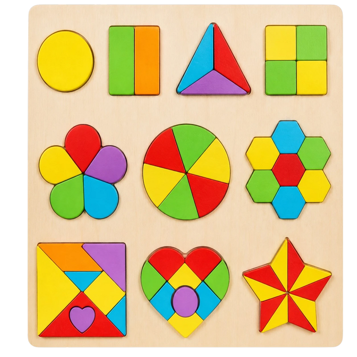 Montessori Wooden Pattern Puzzle Board
