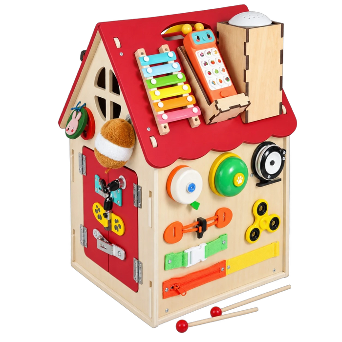 Montessori Busy House - Red