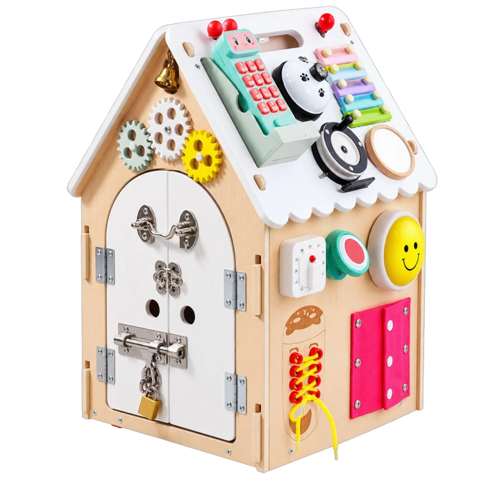 Montessori Busy House - White