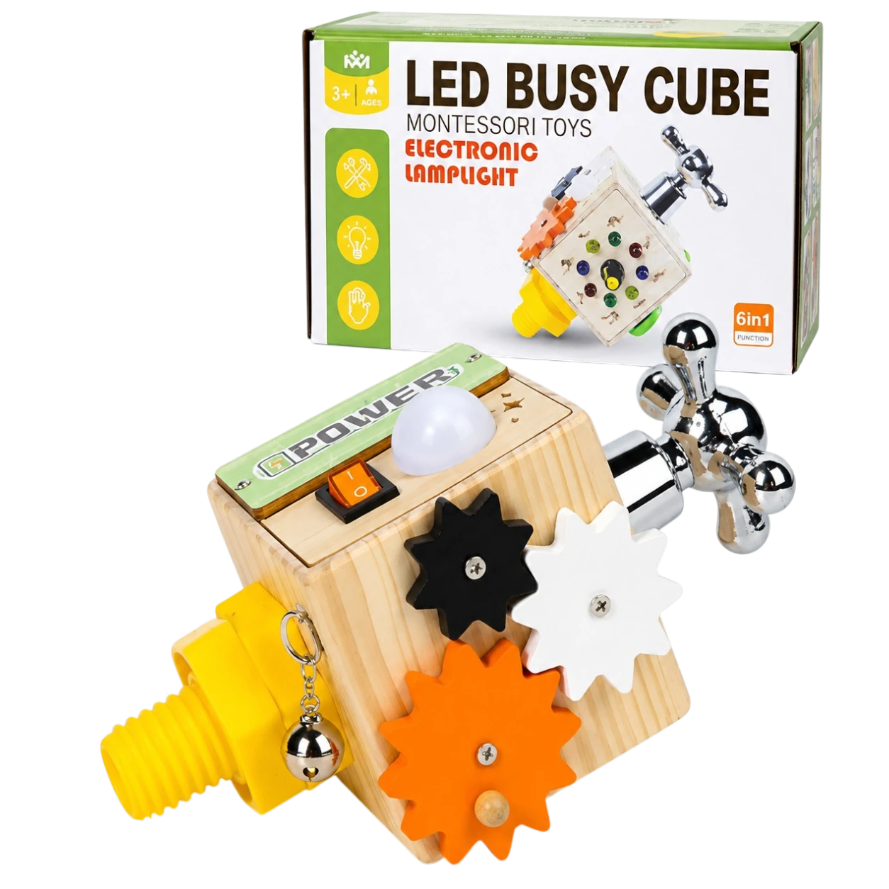 LED Busy Cube Montessori Toy